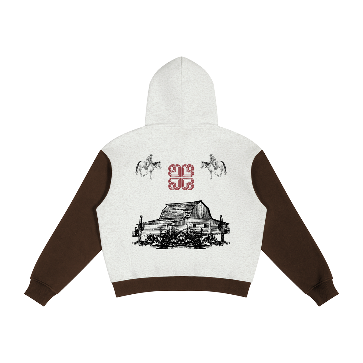 Lasso Font Fleece Full Zip Hoodie