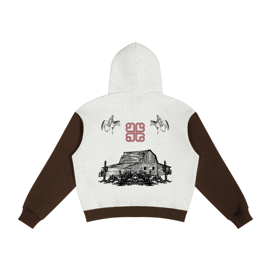 Lasso Font Fleece Full Zip Hoodie