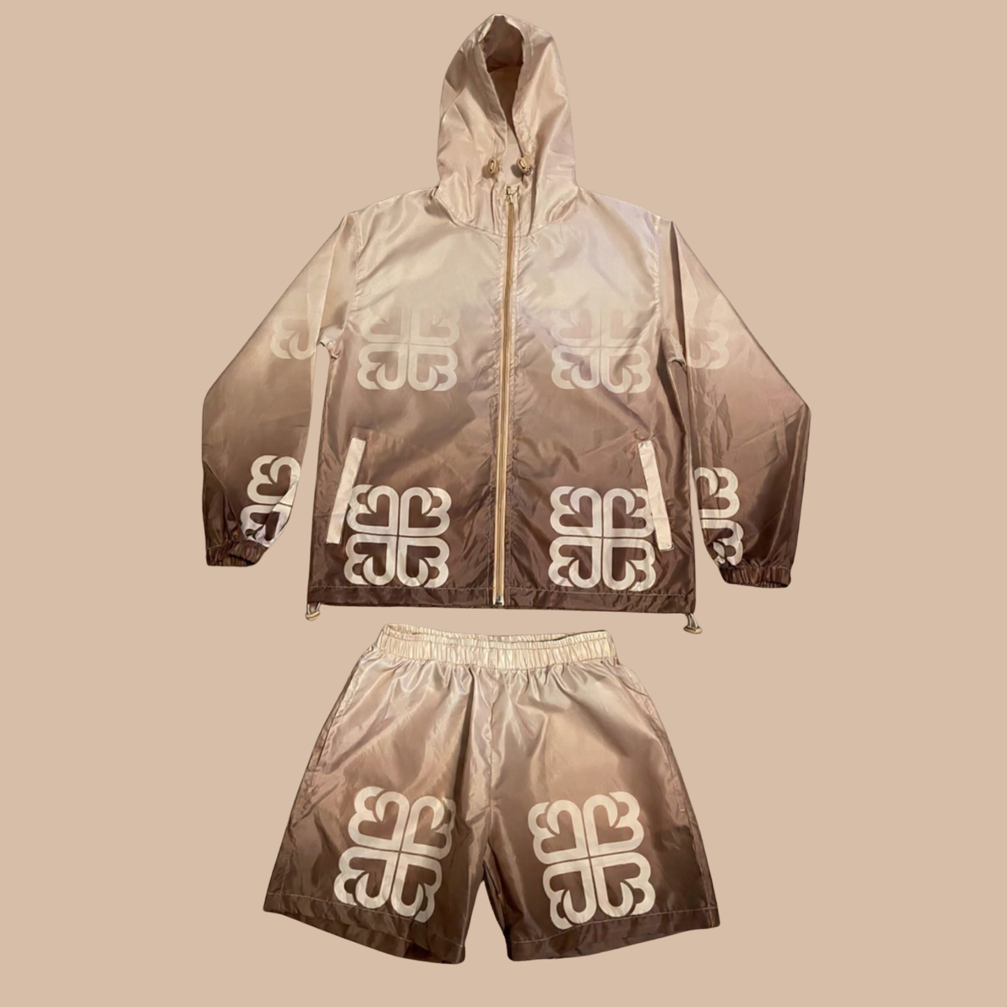 Monogram Mocha Fade Windbreaker Jacket