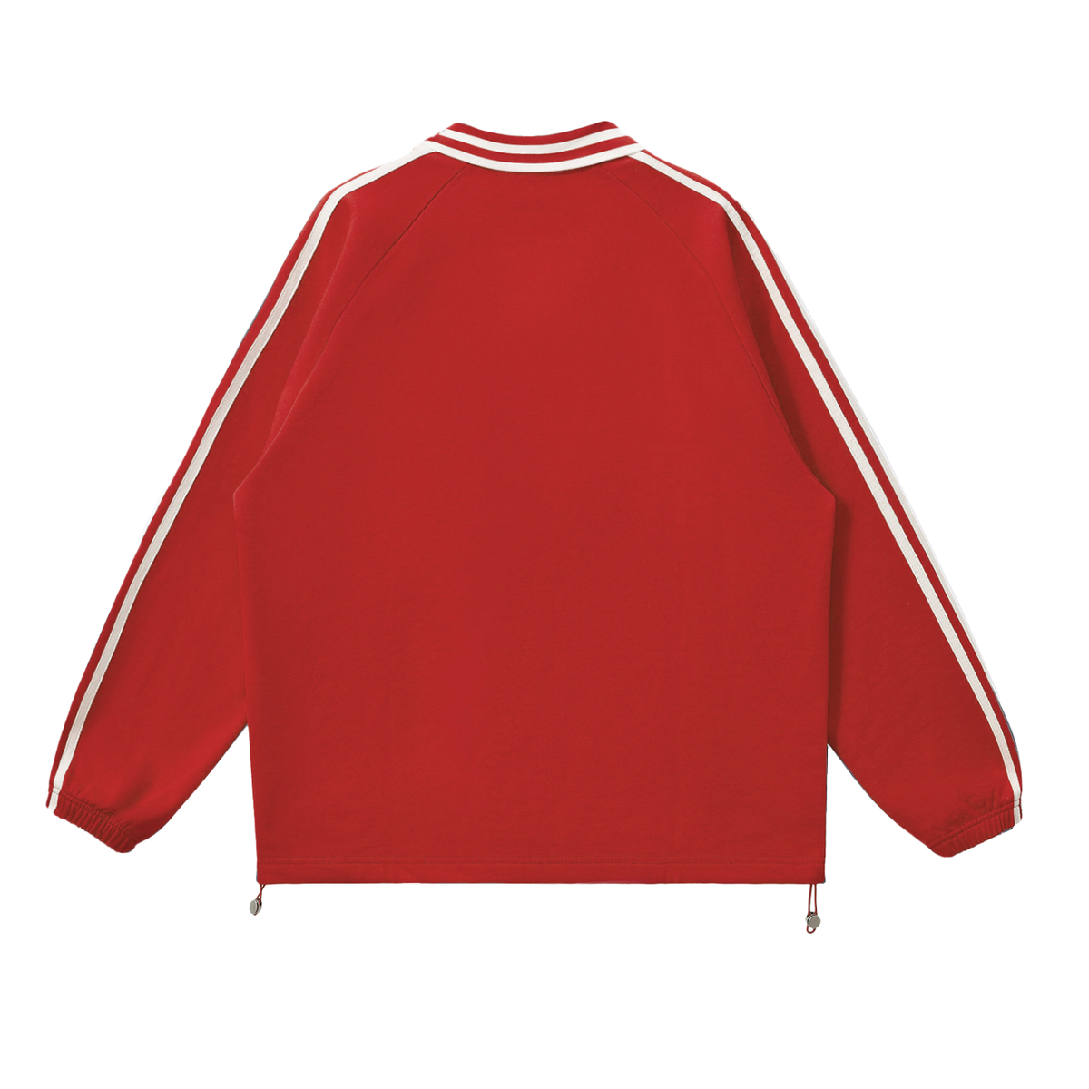 Striped Lapel Collar Sweatshirt